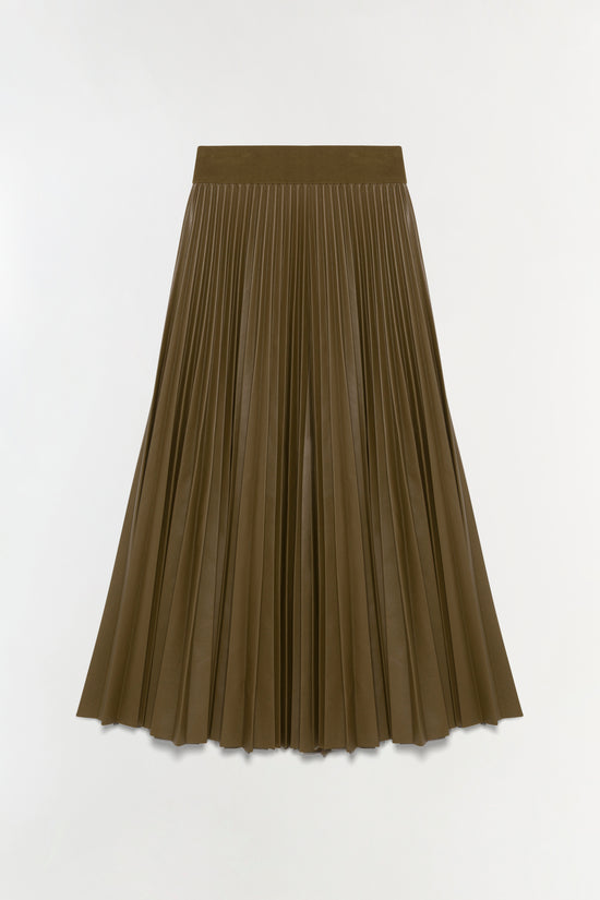 Kezia Vegan Leather Midi Skirt
