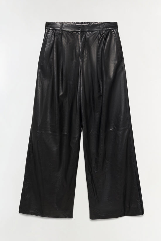 Kobie Wide Leg Leather Pant