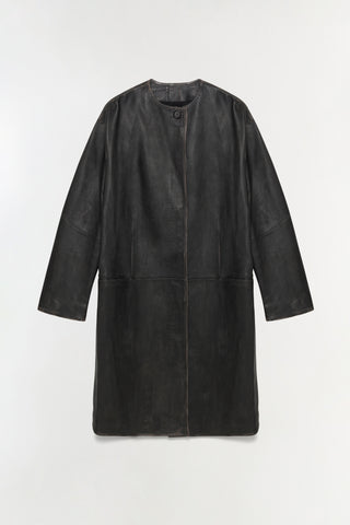 Autumn Full Length Leather Jacket