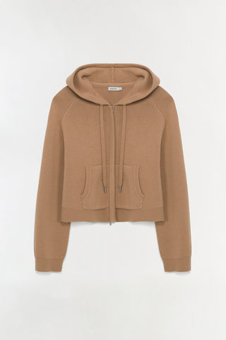 Dakota Wool Cropped Hoodie