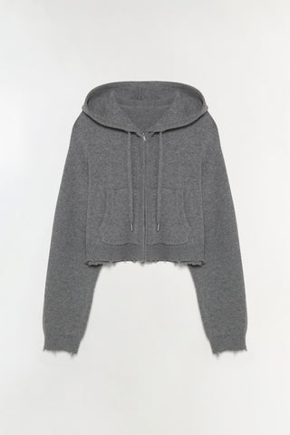 Dakota Wool Cropped Hoodie