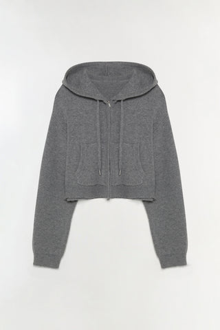 Dakota Wool Cropped Hoodie