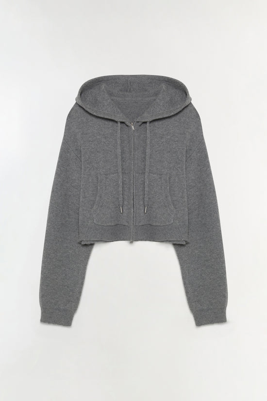 Dakota Wool Cropped Hoodie
