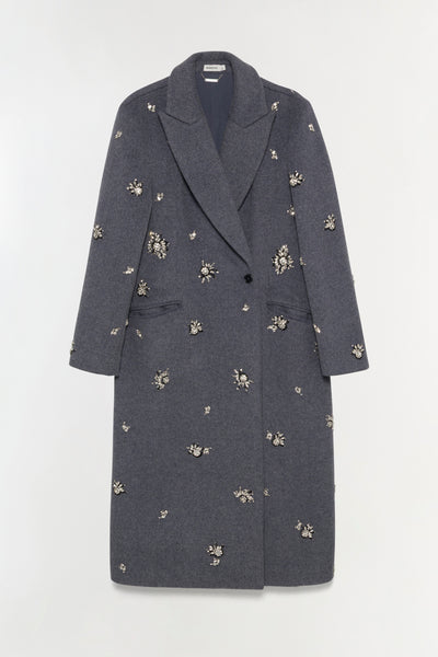 Gianni Embellished Wool Coat – SIMKHAI