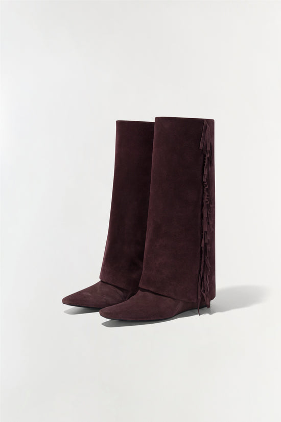Quinn Suede Fringe Boot