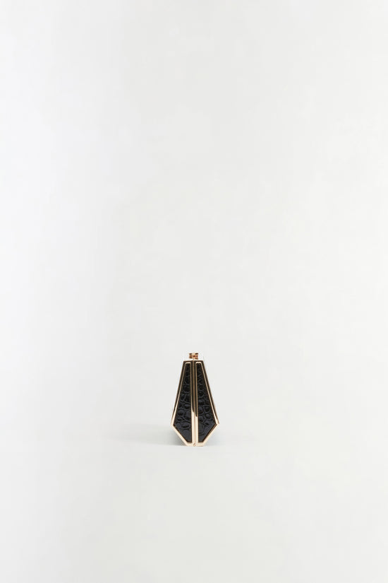Maddox Croc-Embossed Leather Clutch