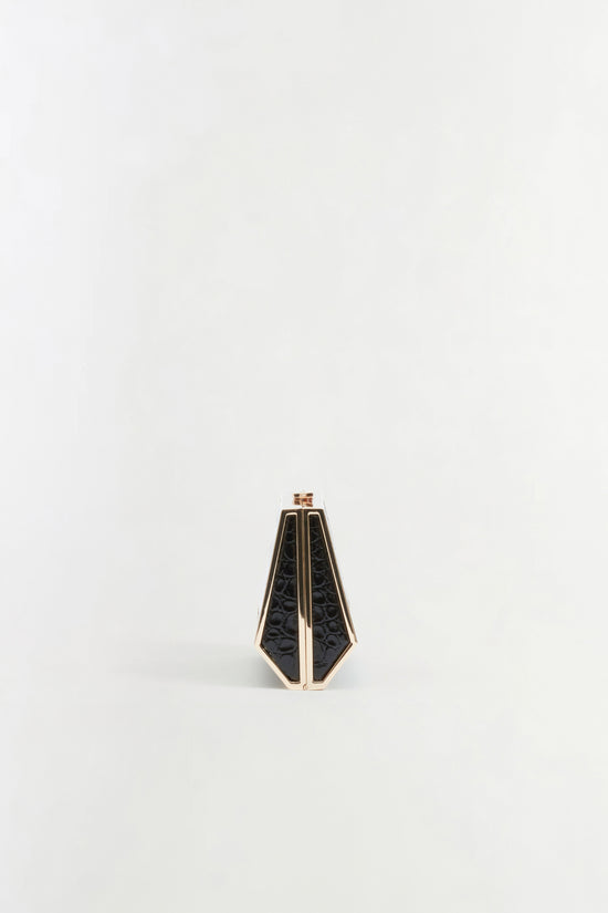 Maddox Croc-Embossed Leather Clutch