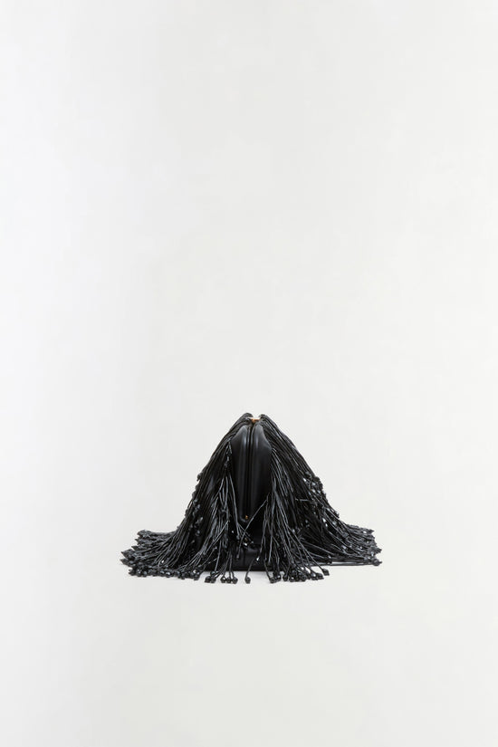 Pia Beaded Fringe Clutch