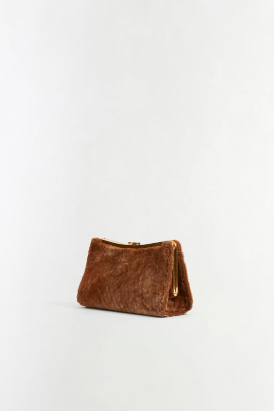 Solange Shearling Clutch