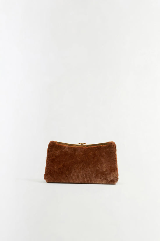 Solange Shearling Clutch