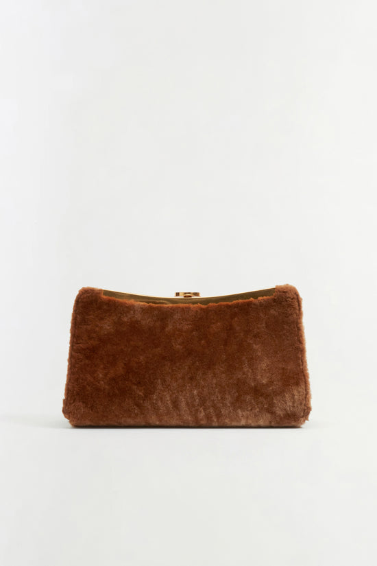 Solange Shearling Clutch