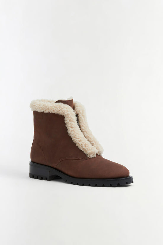 Noah Shearling Lug Sole Zip Boot