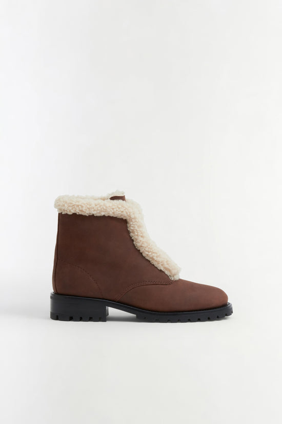 Noah Shearling Lug Sole Zip Boot
