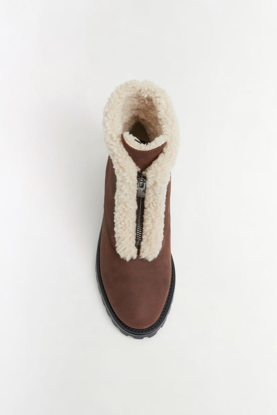 Noah Shearling Lug Sole Zip Boot