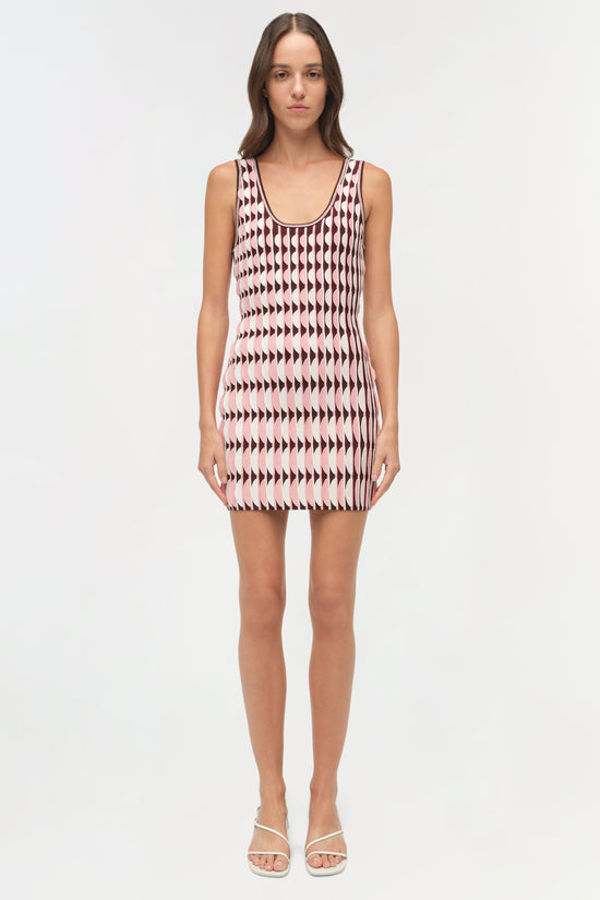 Lorien Scalloped Knit Mini Dress