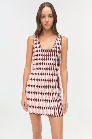 Lorien Scalloped Knit Mini Dress