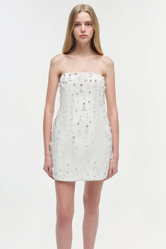 Yasmin Embellished Strapless Mini Dress