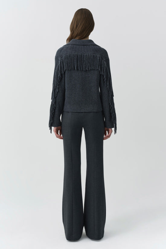 Natalia Collared Fringe Sweater