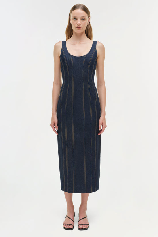 Hallie Denim Midi Dress