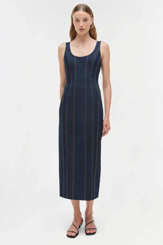 Hallie Denim Midi Dress