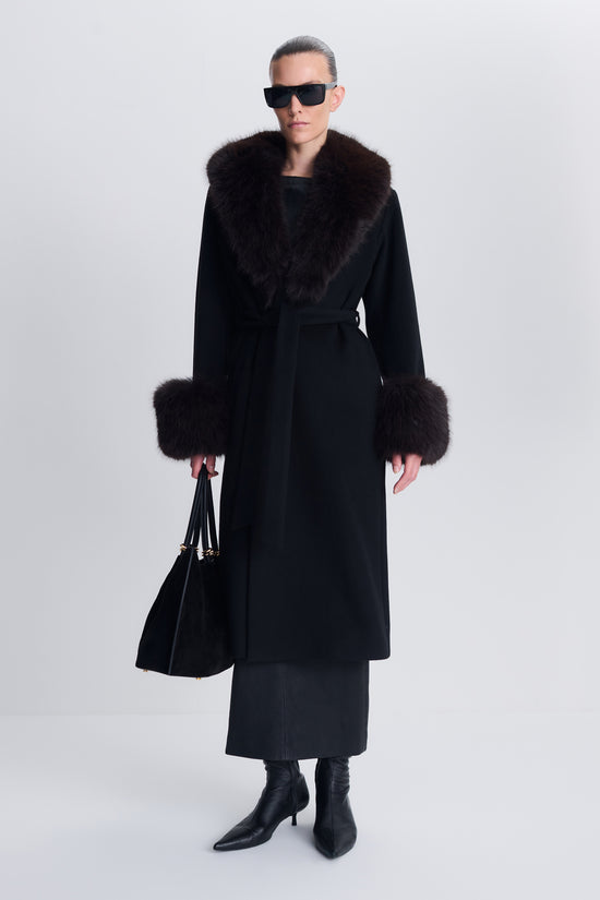 Kinsley Faux Fur Wool Coat