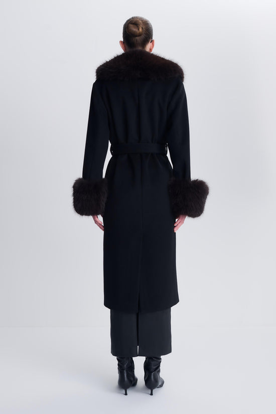 Kinsley Faux Fur Wool Coat