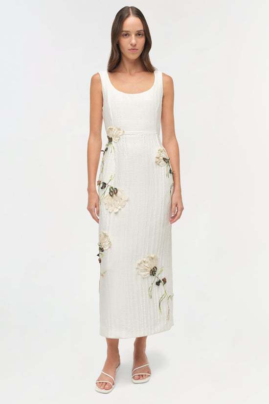 SIMKHAI Women's Lilibeth Floral Sleeveless Midi-Dress - White