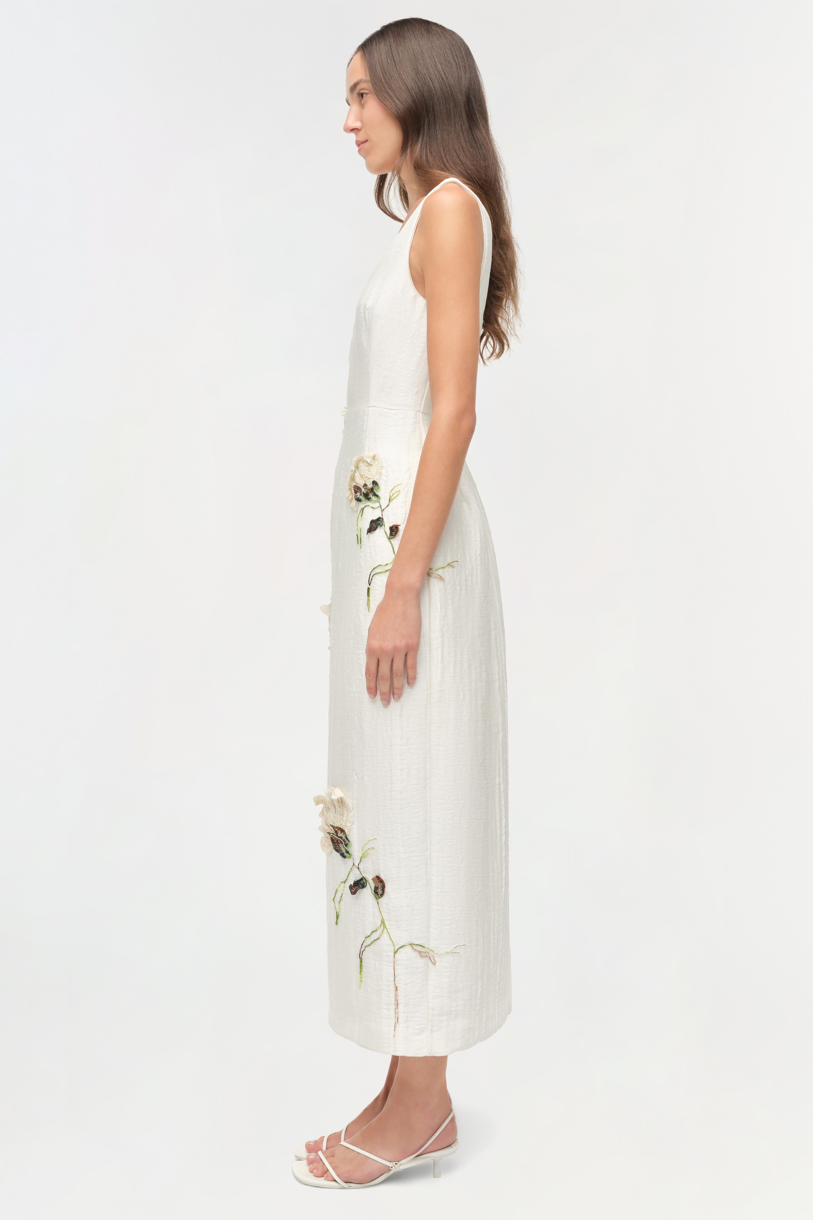 Lilibeth Floral Jacquard Midi Dress SIMKHAI Lilibeth Floral Jacquard Midi Dress SIMKHAI