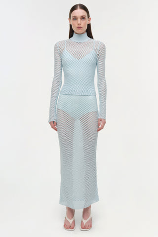 Demitri Mesh Knit Midi Skirt