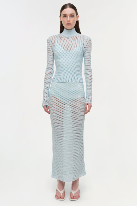 Demitri Mesh Knit Midi Skirt