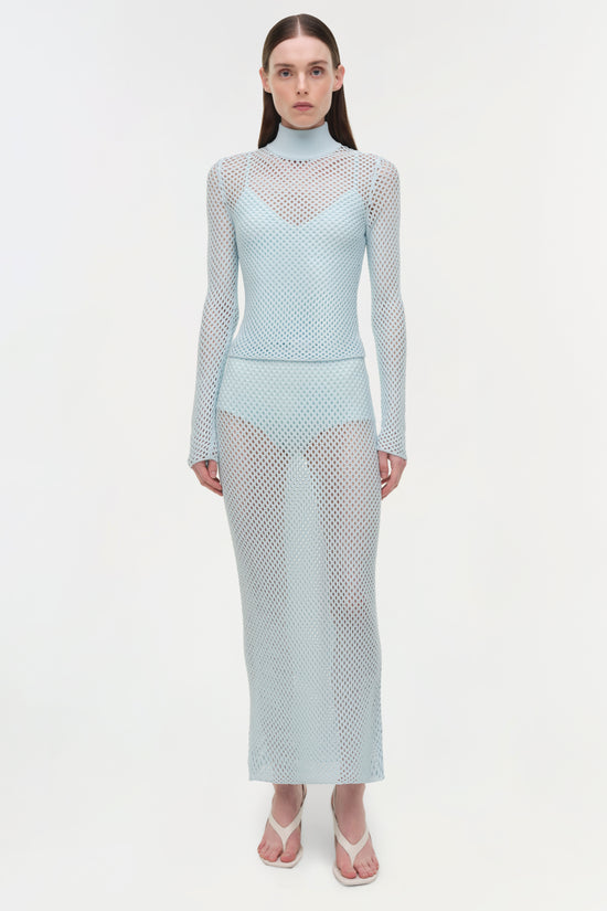 Demitri Mesh Knit Midi Skirt