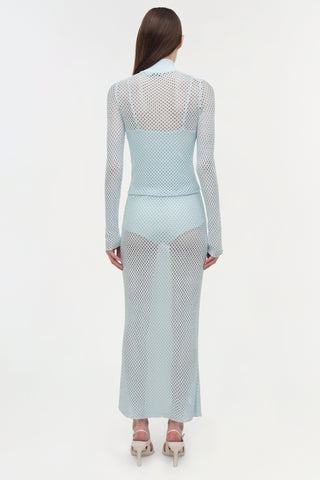 Demitri Mesh Knit Midi Skirt