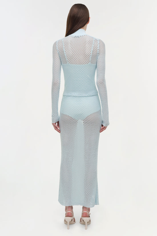 Demitri Mesh Knit Midi Skirt