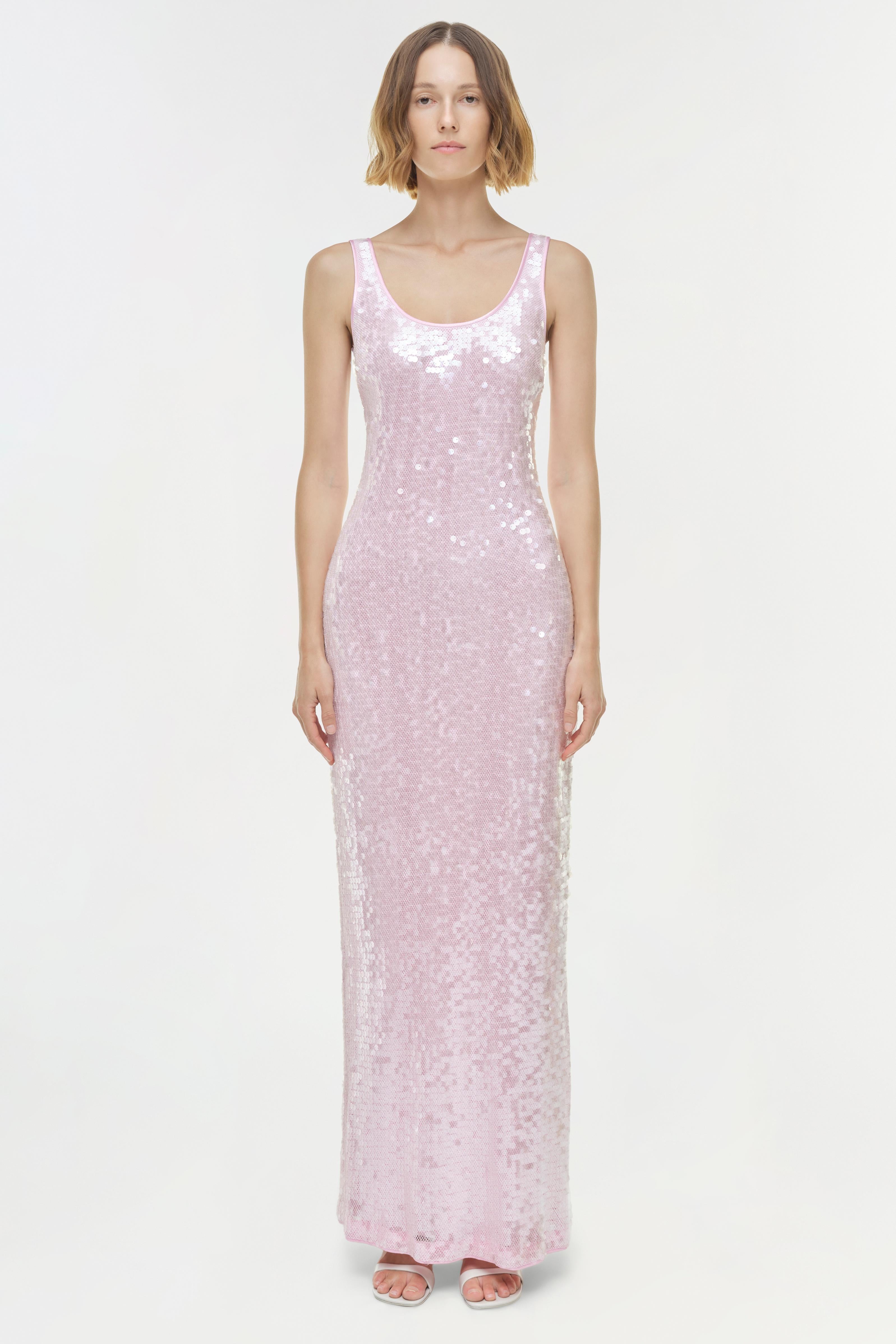bex sequined maxi dress SIMKHAI Women's Bex Embellished Maxi Dress in Chocolate, Sequin, Size 0