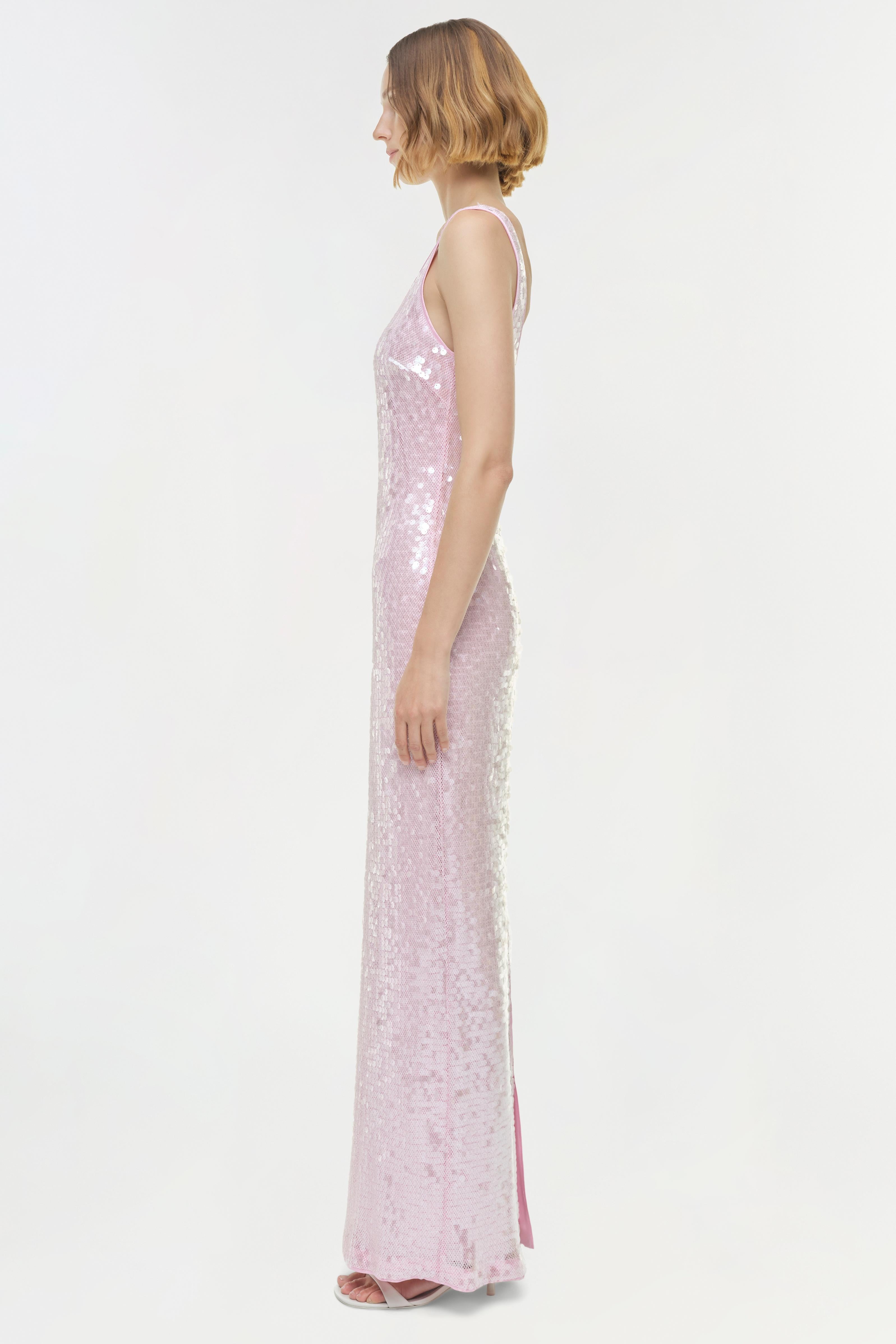 Simkhai Women's Bex Embellished Maxi Dress in Tulip, Sequin, Size 6 Simkhai Women's Bex Embellished Maxi Dress in Tulip, Sequin, Size 6