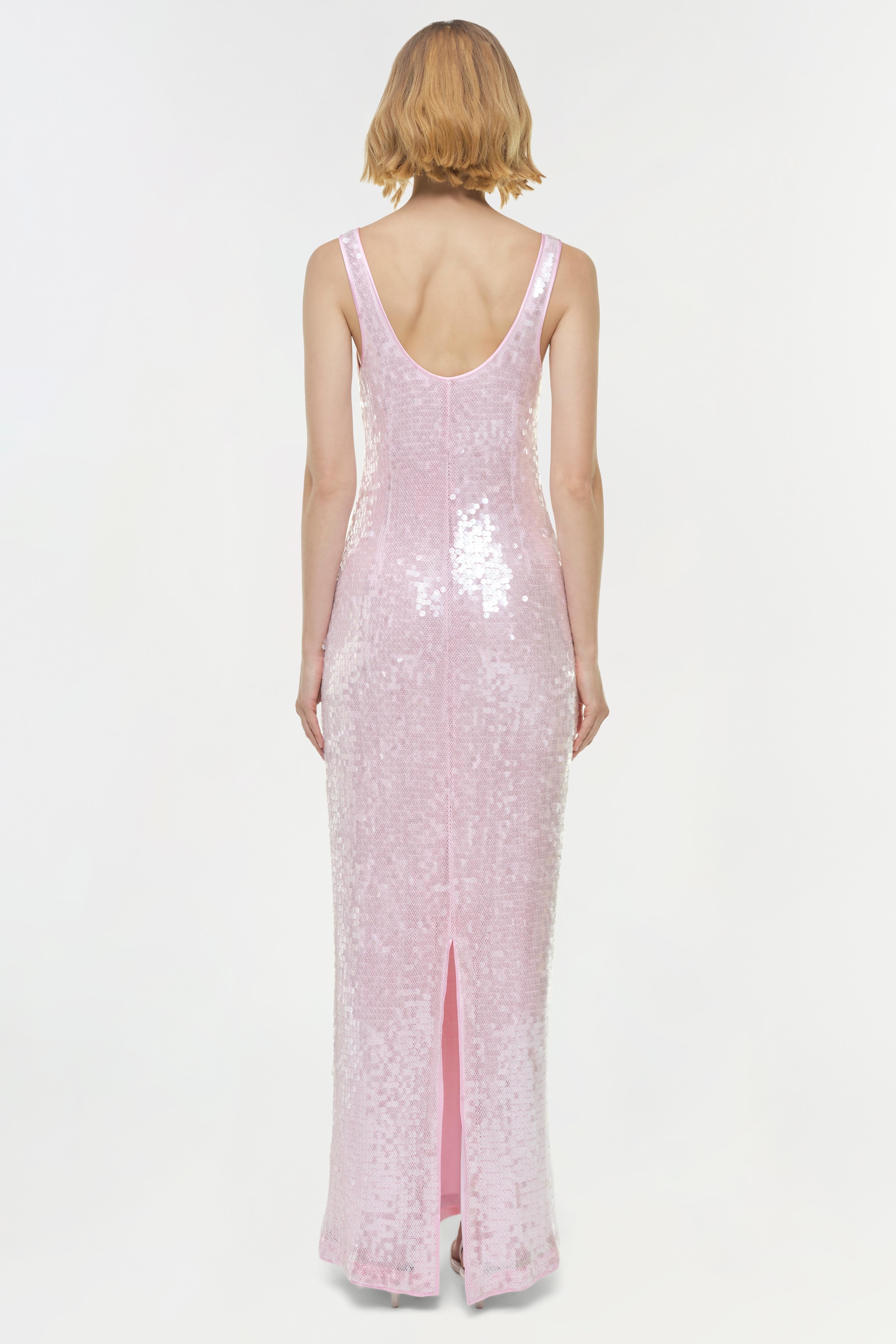 simkhai pink dress Simkhai Women's Bex Embellished Maxi Dress in Tulip, Sequin, Size 6