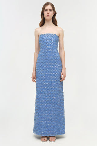 Vanessa Embellished Bustier Midi Dress