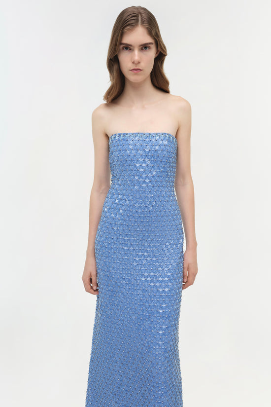 Vanessa Embellished Bustier Midi Dress – SIMKHAI