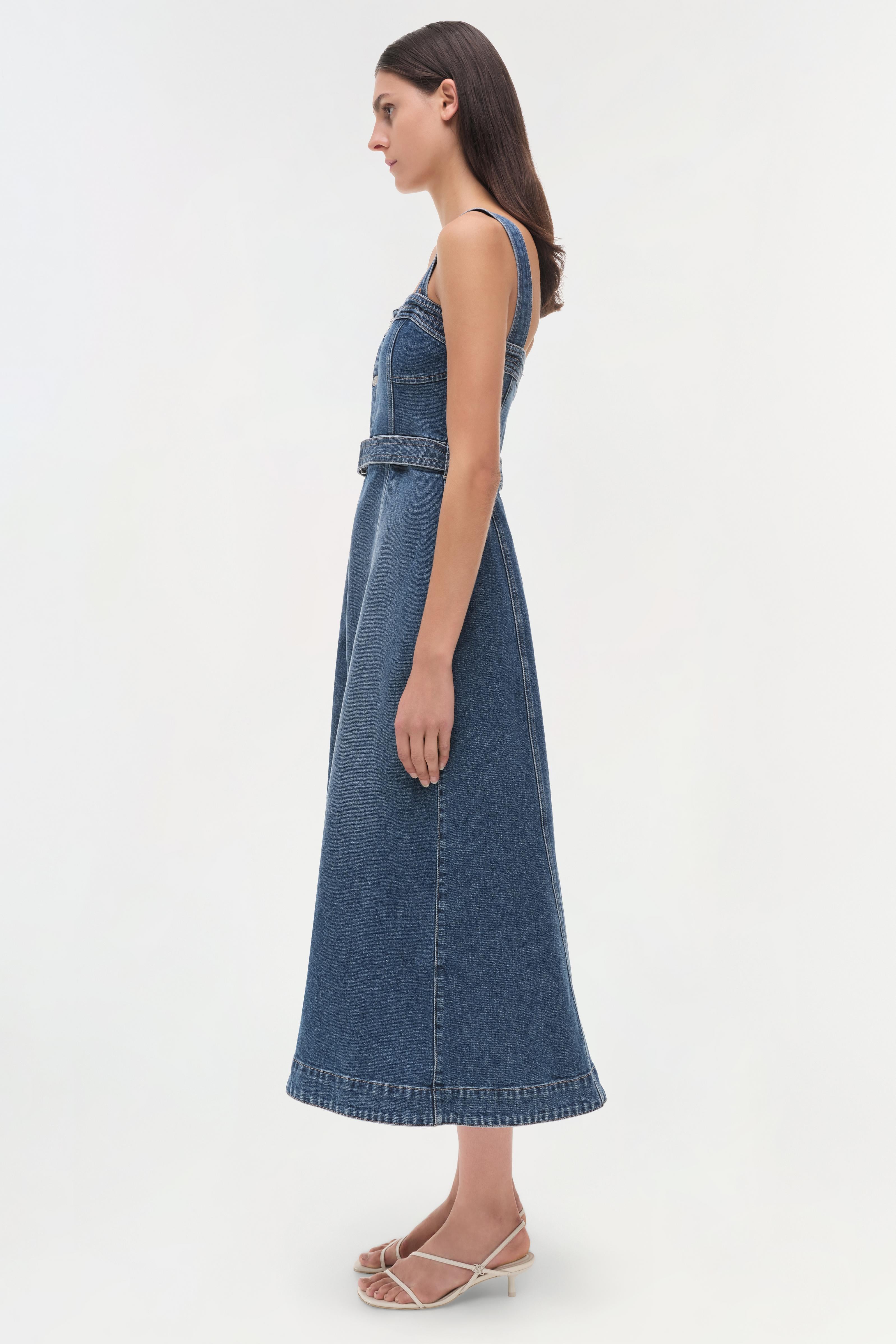 jonathan simkhai denim wrap dress Jonathan Simkhai Denim Belted Dress- Size 0 The Saved Collection