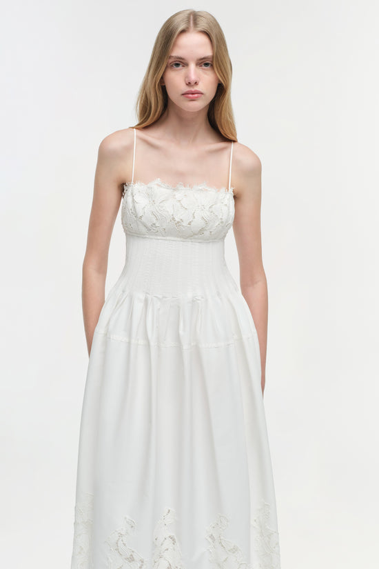 Lilianna Cotton Lace Midi Dress
