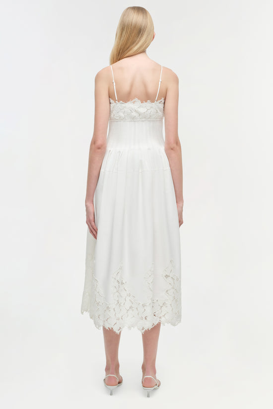 Lilianna Cotton Lace Midi Dress
