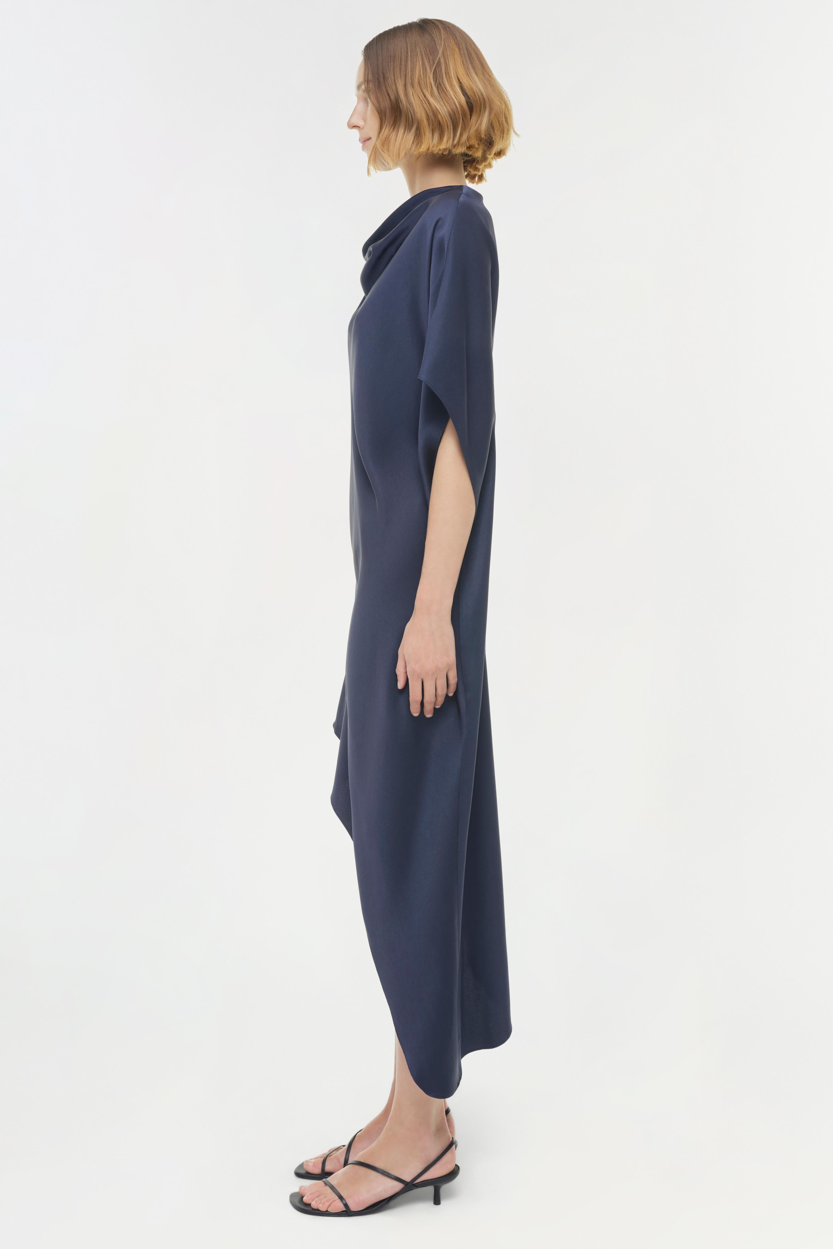 cape dress mini Prislia | White Round-Neck With Be the centre of attention with this black cape detail mini dress Short Cocktail Mini Cape Dress