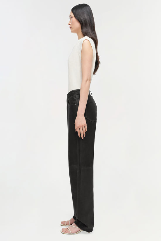 Waldon Leather Curved Leg Pant