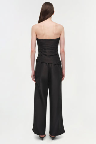 Emerson Ruched Taffeta Bustier Top