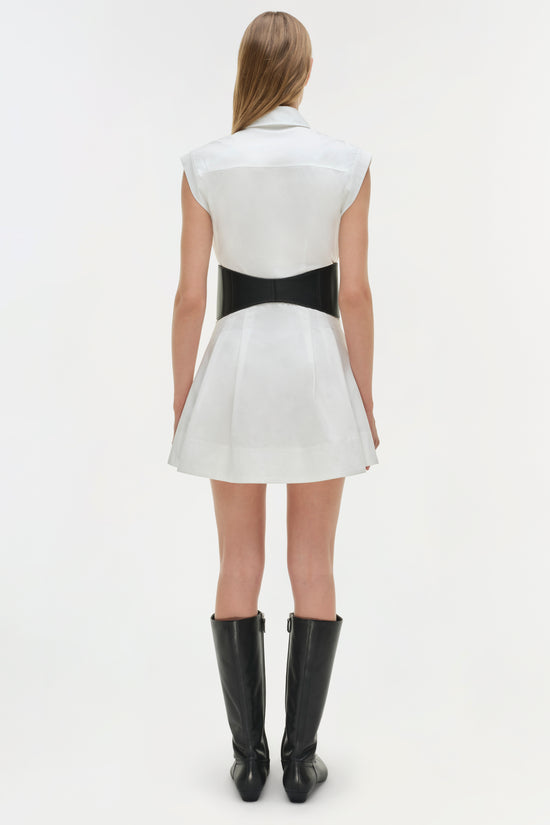 Adler Belted Cotton Mini Dress