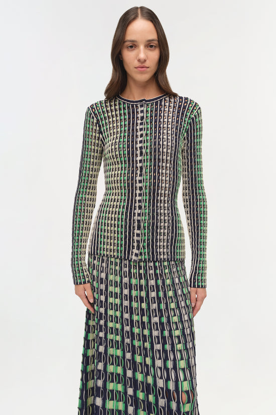 Mabel Eyelet Knit Cardigan