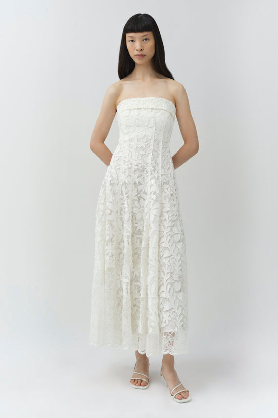 Imogen Lace Bustier Midi Dress