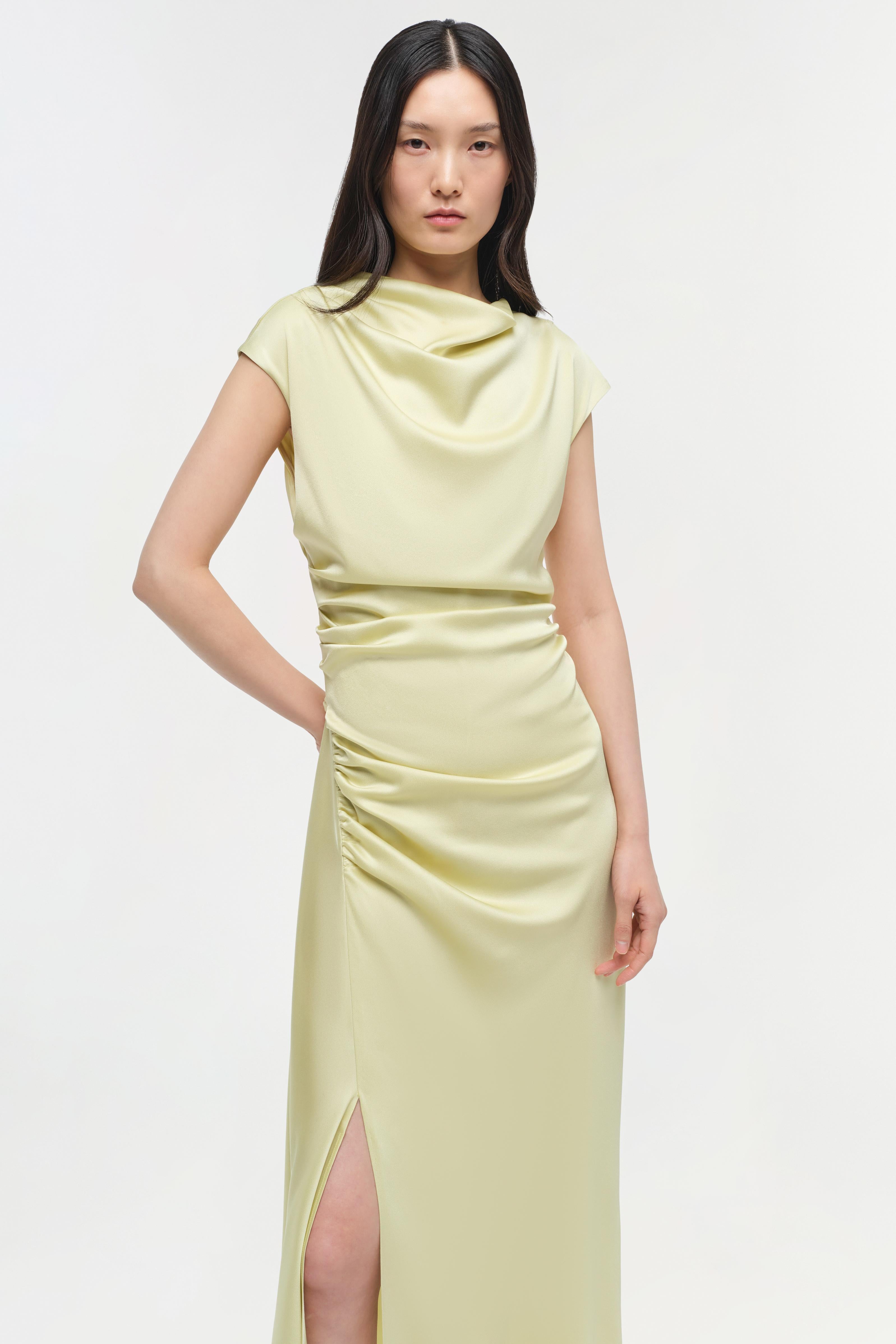 Burke Satin Midi Dress SIMKHAI Burke Satin Midi Dress SIMKHAI