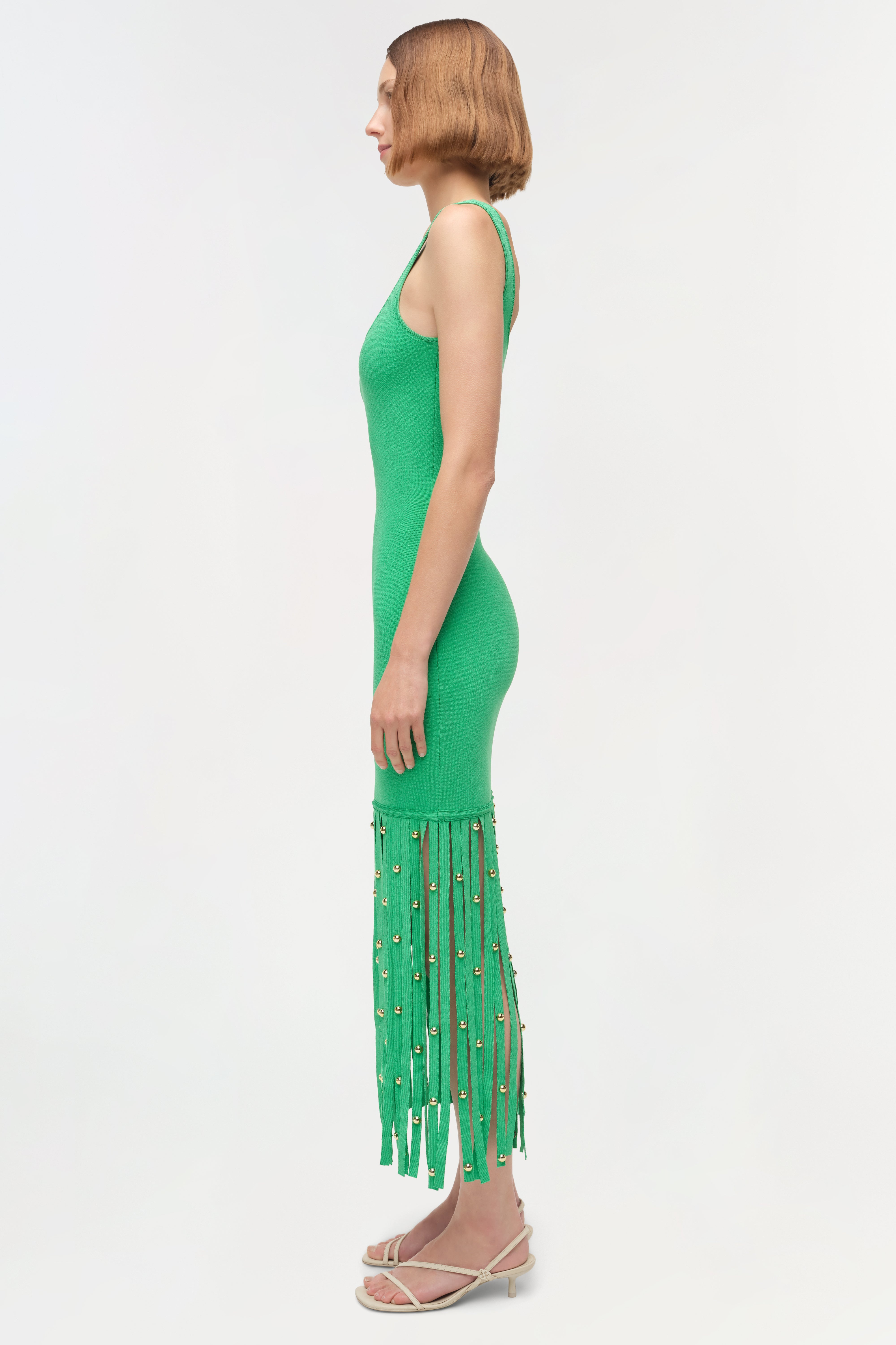 green knitted midi dress Boston Proper - Contrast Chevron Knit Midi Dress Green