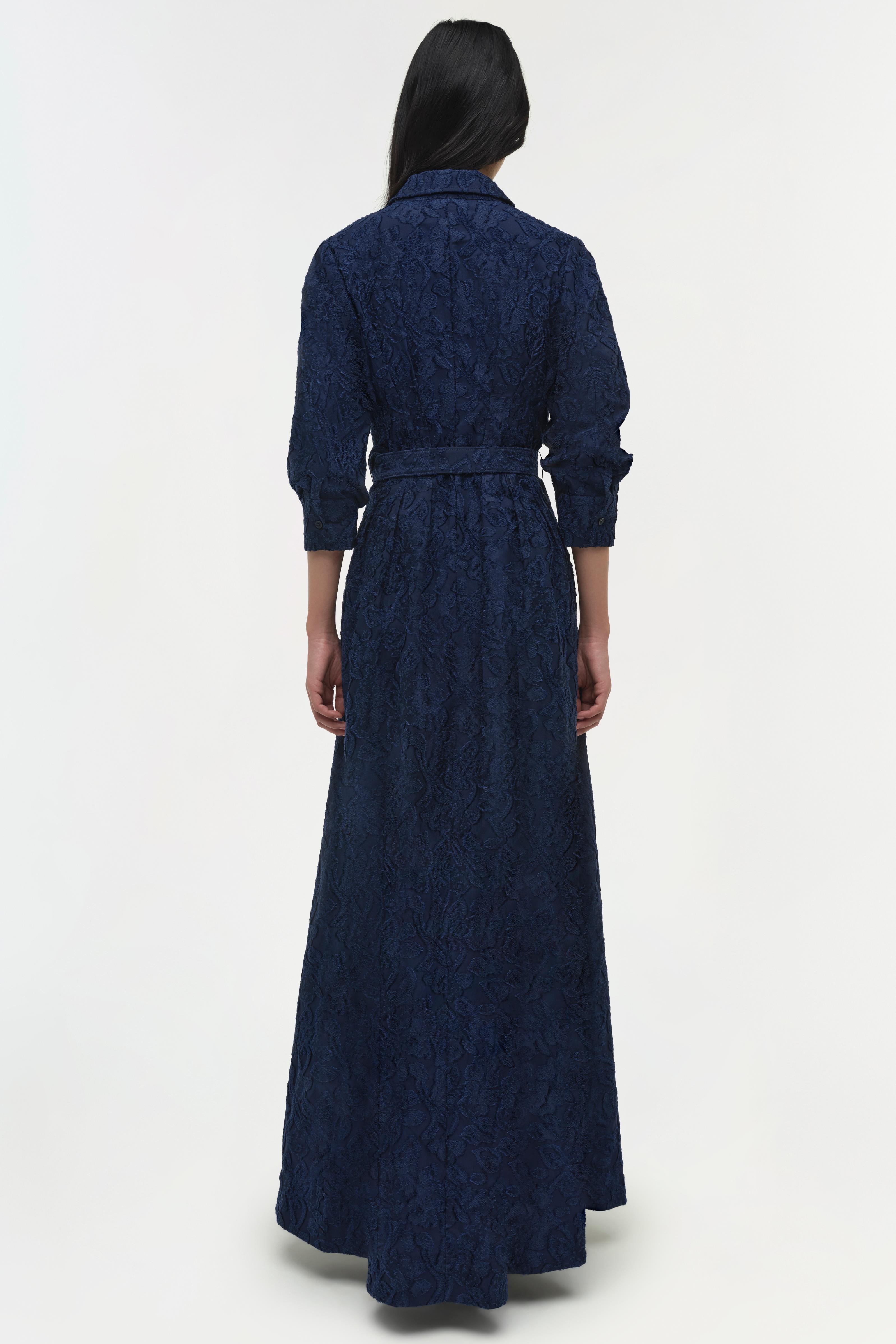 SIMKHAI Women's Courtney Belted Gown In Midnight, Size 0